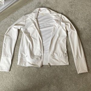 white zip up